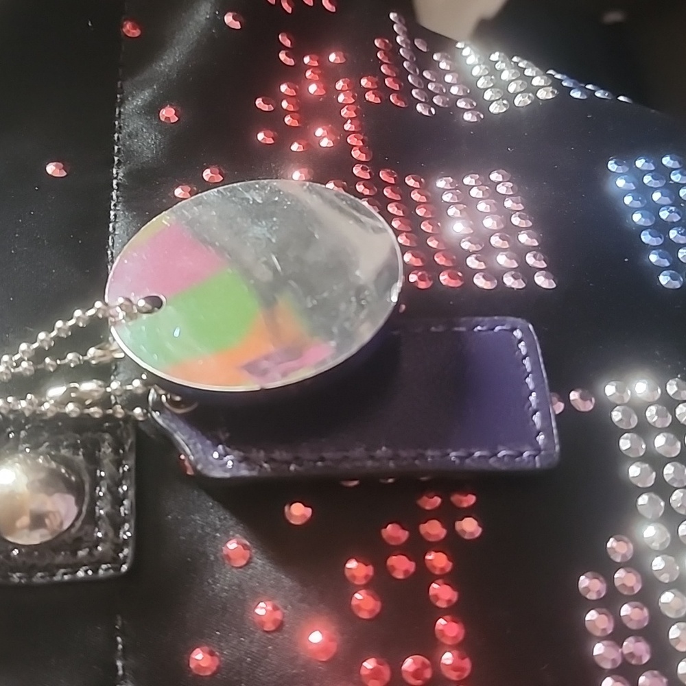 Coach Special Edition Holiday Tote Bag with Multicolor Shimmering Accents Euc - Picture 3 of 16